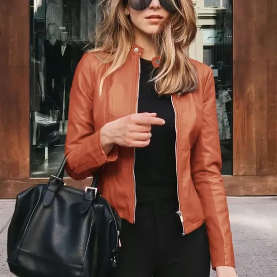 Blouson femme simili cuir 